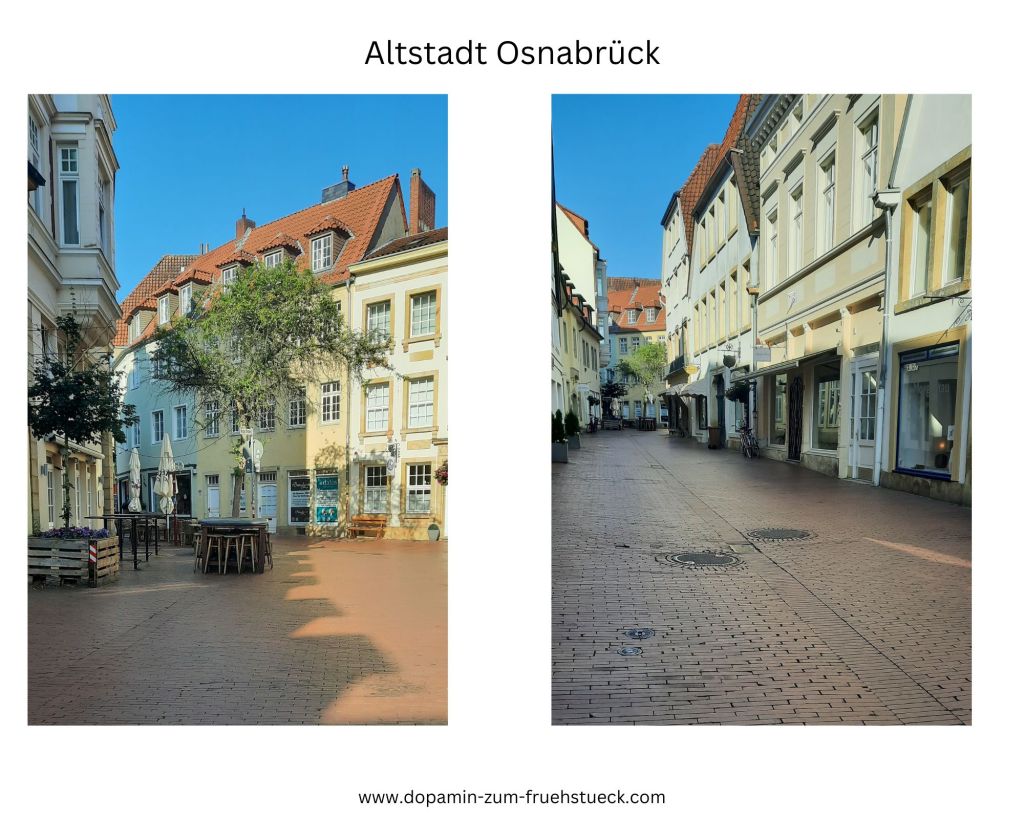 Altstadt Osnabrück, eine Gasse mit Häusern links und rechts